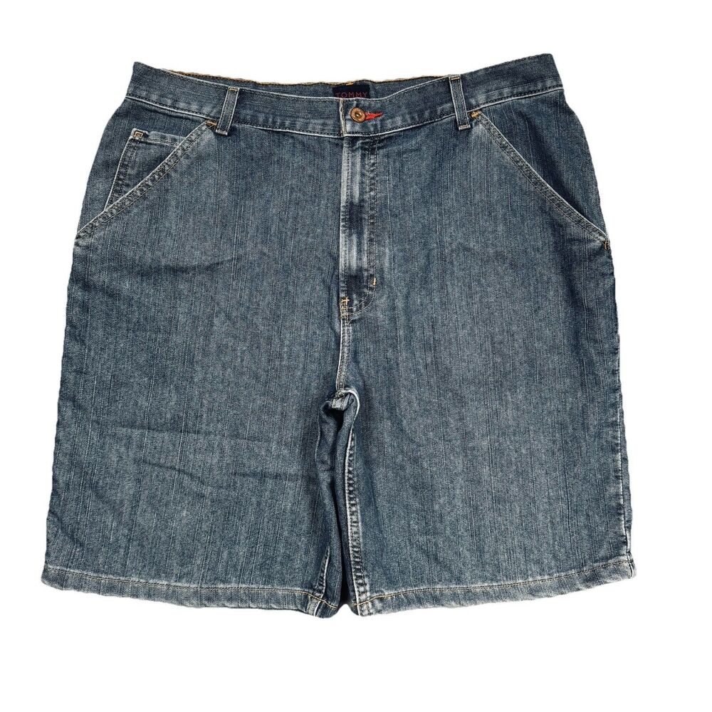 Tommy Hilfiger Denim Shorts Mens 36 (W36 Inseam 9.5) Blue Jean Bermuda Y2K